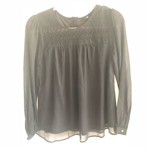 H&M Black Lace Blouse Sz 4